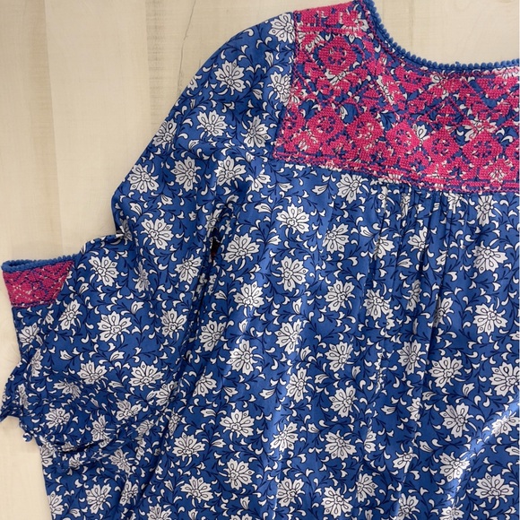 J CREW embroidered block print midi dress casual beautiful XS - Picture 11 of 11